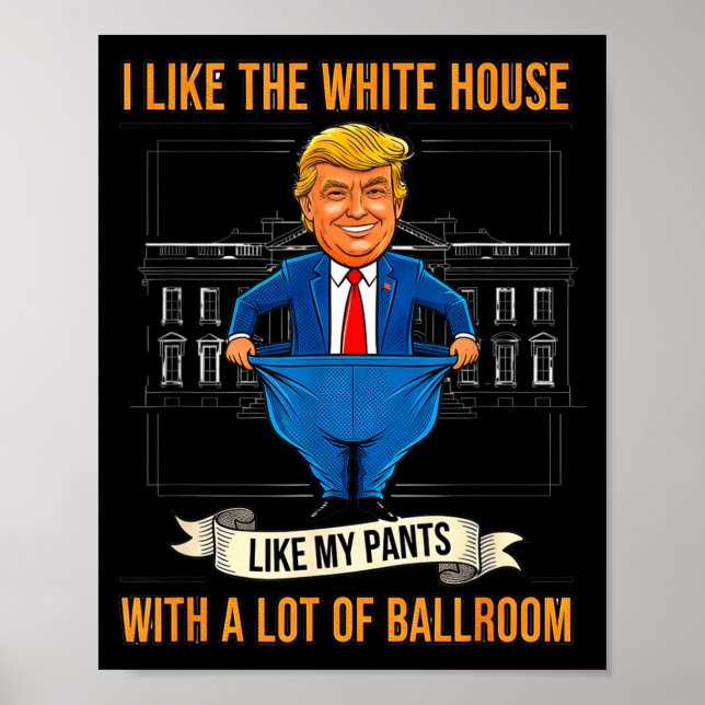 Poster White House Like My Pants Ballroom Funny Litical M (Frente)