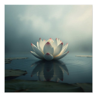 Pôster white lotus flower