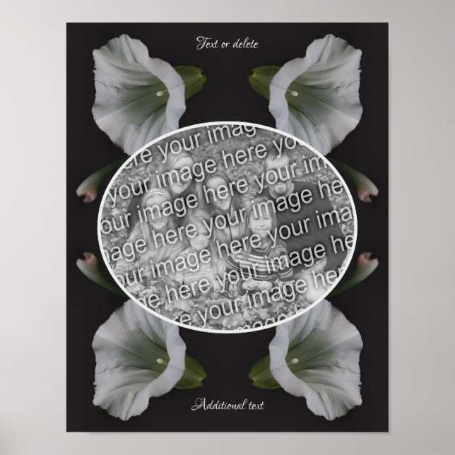 Poster White Morning Glory Flower Crie sua própria foto (Frente)