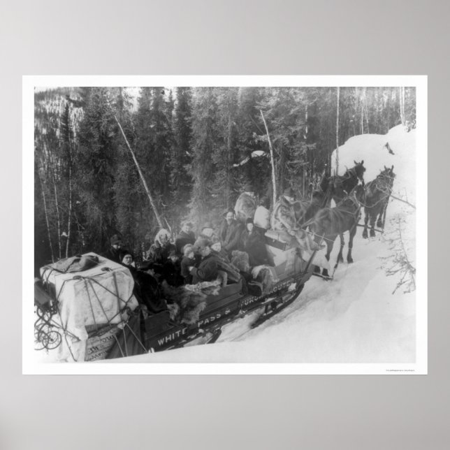 Poster White Pass Alaska Sled Train 1903 (Frente)