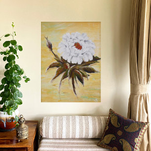 Poster White Peony