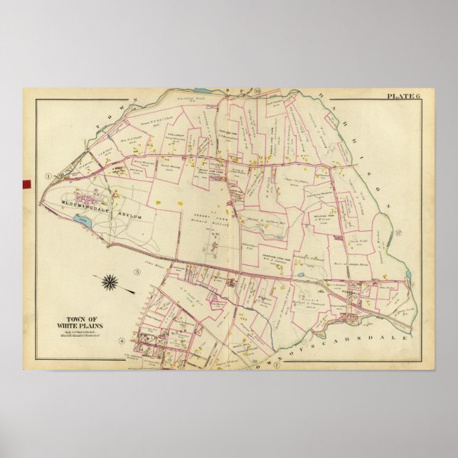 Poster White Plains, Nova Iorque (Frente)