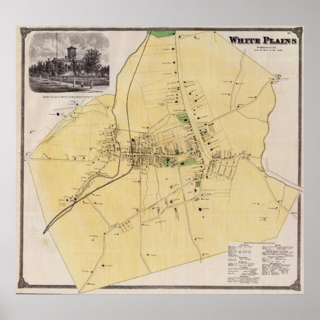 Pôster White Plains, NY (Frente)
