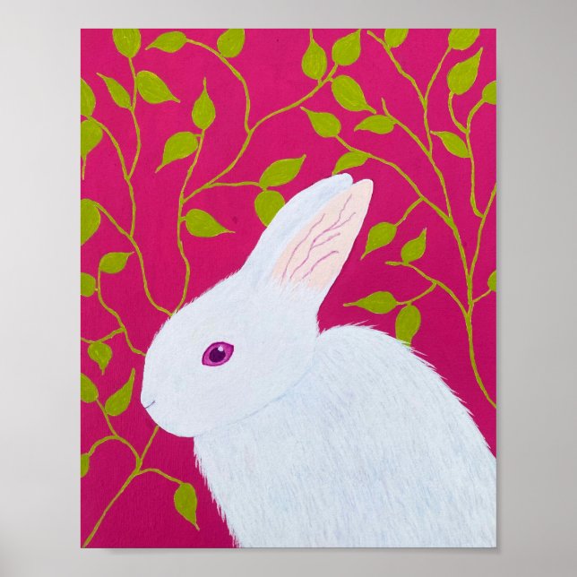 Poster white rabbit (Frente)