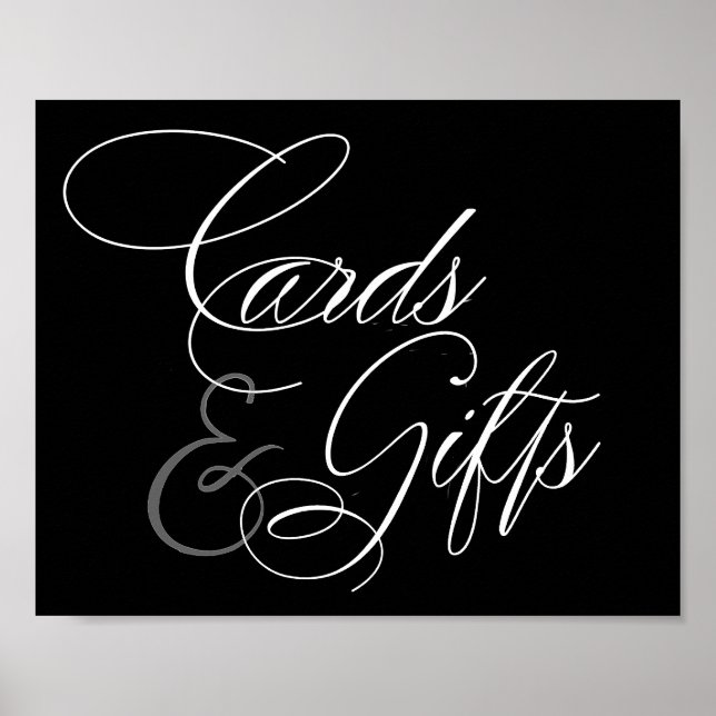 Poster White Script de Cartas e Presentes Elegantes | Sin (Frente)