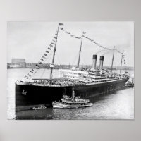 White Star Liner no Porto de Nova York