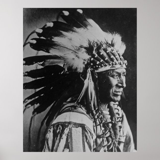 Poster White Swan Sioux Chefe Nativo Americano (Frente)