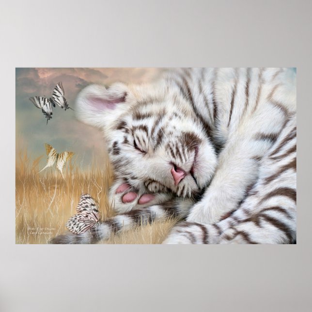 Poster White Tiger Dreams Fine Art Poster/Impressão (Frente)