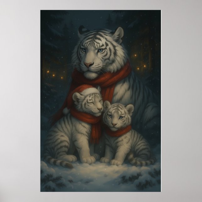 Poster White Tiger – Guardian of Light – ManJiangHong Art (Frente)