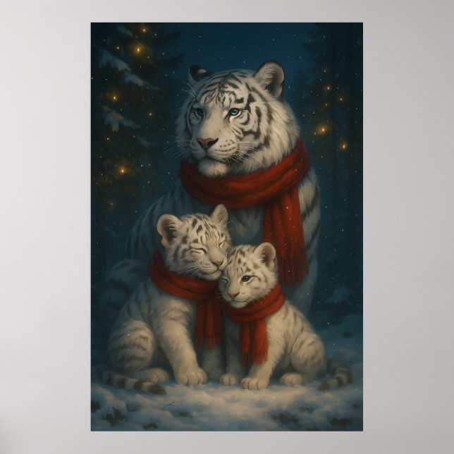 Poster White Tiger – Guardian of Light – ManJiangHong Art (Frente)