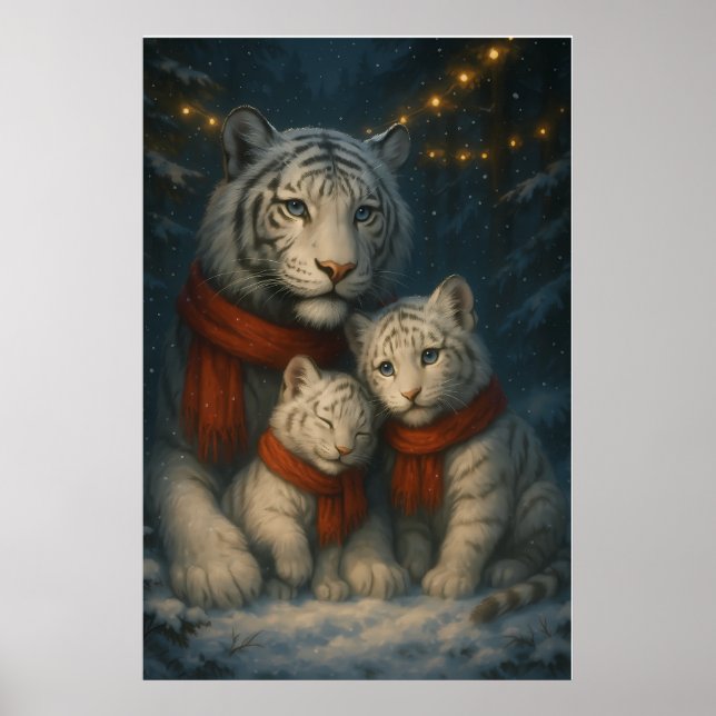 Poster White Tiger – Guardian of Light – ManJiangHong Art (Frente)