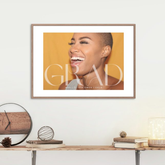 Poster White Transparent Modern Photo Formando 2024 Schoo (Criador carregado)