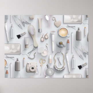 Pôster White Vanity Table
