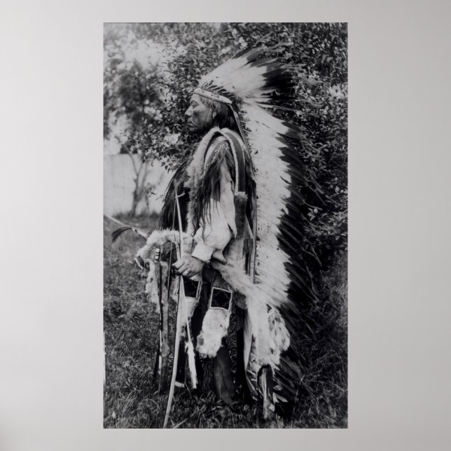Pôster White Wolf, Chefe Comanche, c.1891-98 (Frente)