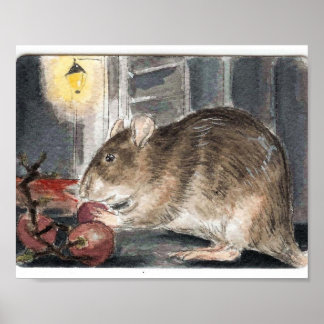Poster Whitechapel Rat com Uvas