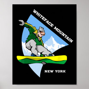 Poster Whiteface Mountain Nova Iorque Snowboard