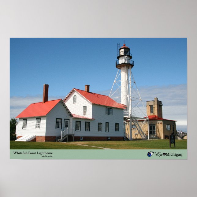 Pôster Whitefish Point Lighthouse - Michigan (Frente)