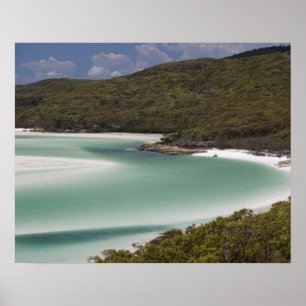 Pôster Whitehaven Beach, Hill Inlet, Tounge Point,