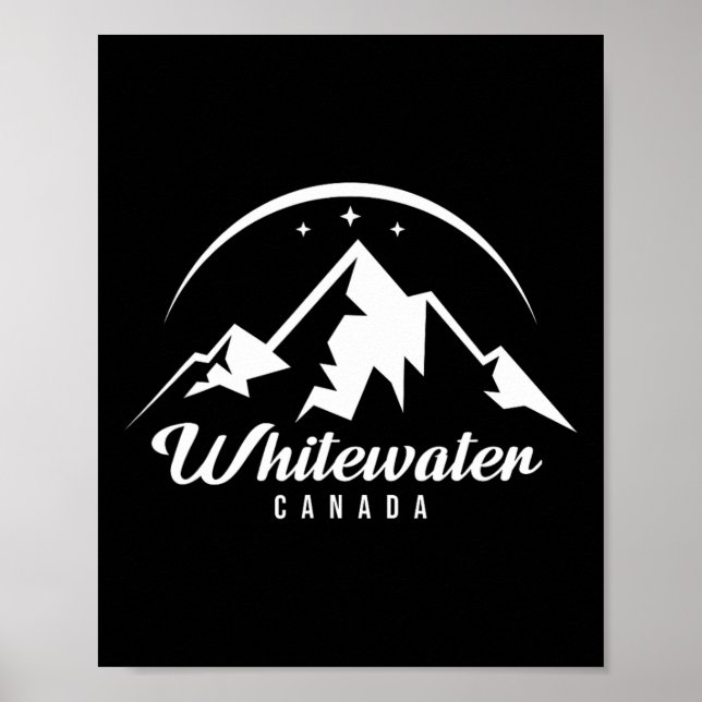 Poster Whitewater Canada Ski Resort Skiting Snowboard (Frente)
