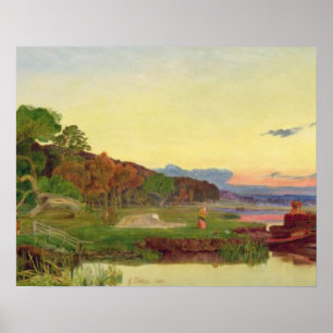 Poster Whitlingham, Norfolk, 1860 (óleo em canvas)