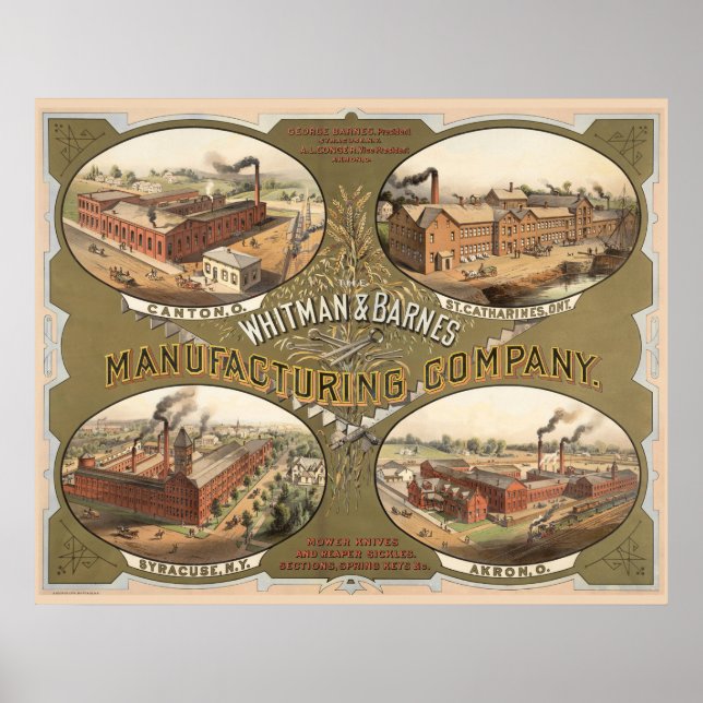 Poster Whitman & Barnes Manufacturing Company. (Frente)