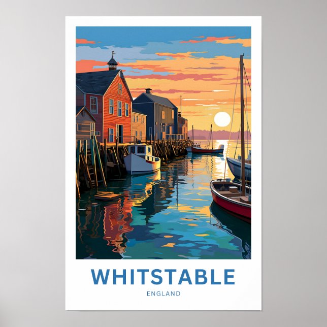 Poster Whitstable England Viagem (Frente)