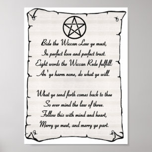 Pôster Wiccan Rede
