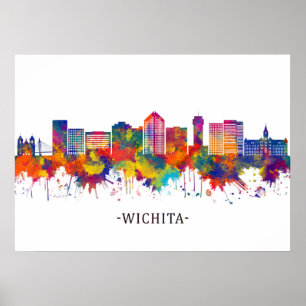 Poster Wichita Kansas Skyline