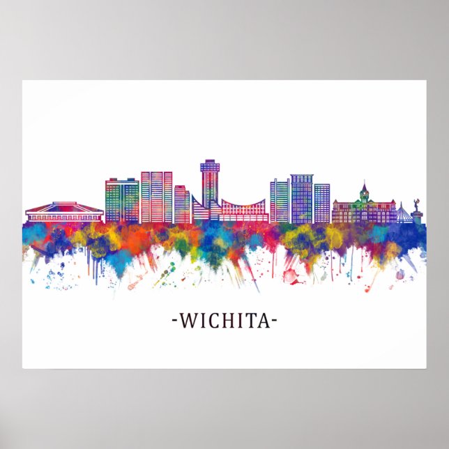 Poster Wichita Kansas Skyline (Frente)