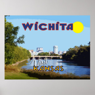Poster Wichita, Kansas, Visite os EUA...