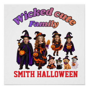 Pôster Wicked Cute Halloween Família Smith – Personalizad
