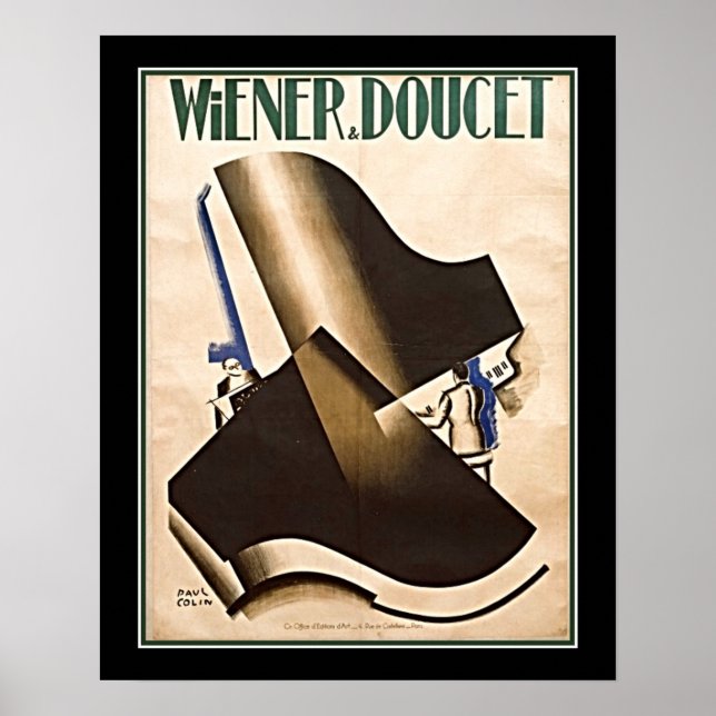 Poster Wiener & Doucet Art Deco Dualing Pianos (Frente)
