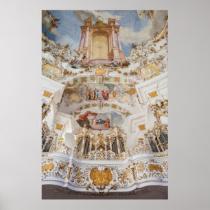 Poster Wieskirche Church Interior