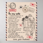 Poster Wife Lovers | To My Wife I Love You Love Husband<br><div class="desc">Wife Lovers | To My Wife I Love You Love,  Your Husband</div>