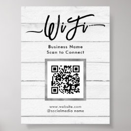 Poster Wifi De Convidado Para Empresas Simples