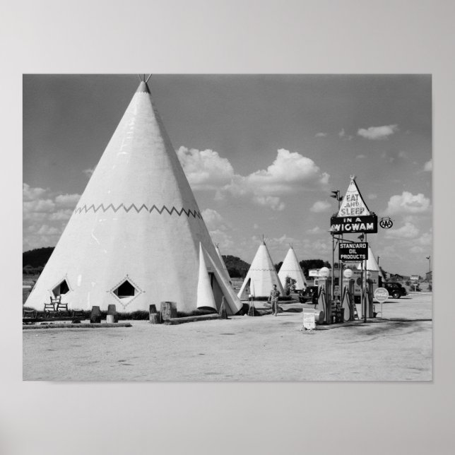 Pôster Wigwam Village, Cave City, Kentucky: 1940 (Frente)