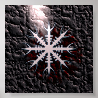 Pôster Wikinger Amulett Aegishjalmur viking amulet charm