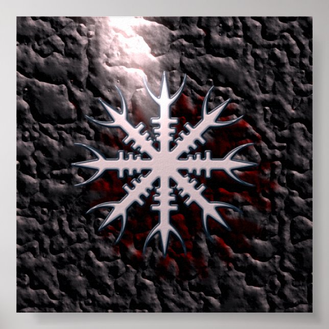 Pôster Wikinger Amulett Aegishjalmur viking amulet charm (Frente)