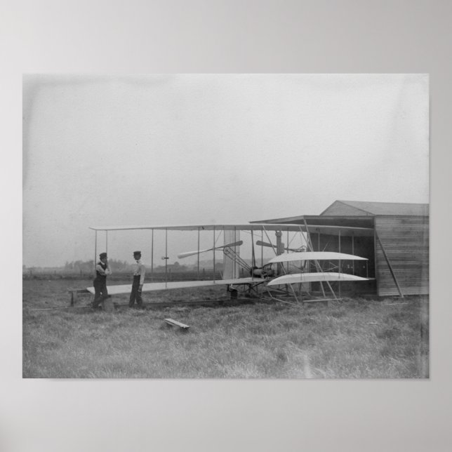 Poster Wilbur & Orville Wright in 2nd powered machine (Frente)