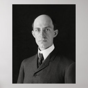 Poster Wilbur Wright - Retrato Pioneiro da Aviação