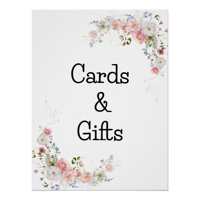 Pôster Wild Floral Buquê Babyshower (Frente)