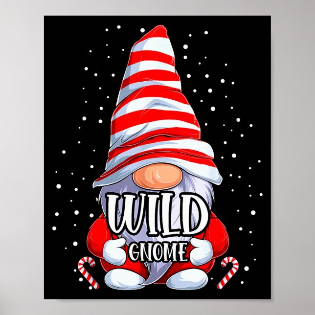 Poster Wild Gnome Christmas Pajamas Matching Family Group (Frente)