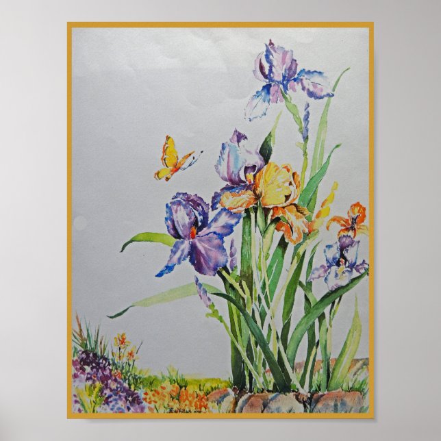 Poster Wild Irises Pequeno e Adorável (Frente)