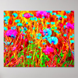 Poster Wild Meadow em Bloom Pop Art