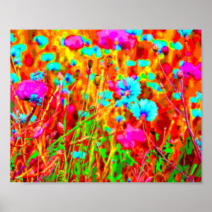 Poster Wild Meadow em Bloom Pop Art