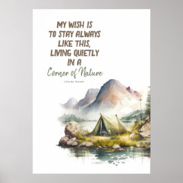Poster Wild Nature Living Inspirou Acampamento Cotes Post