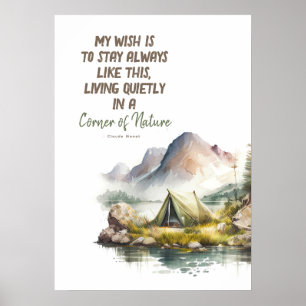 Poster Wild Nature Living Inspirou Acampamento Cotes Post