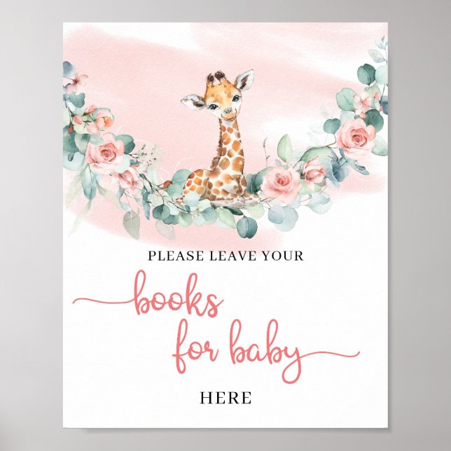Poster Wild One Baby Giraffe Selva de livros para bebês (Frente)