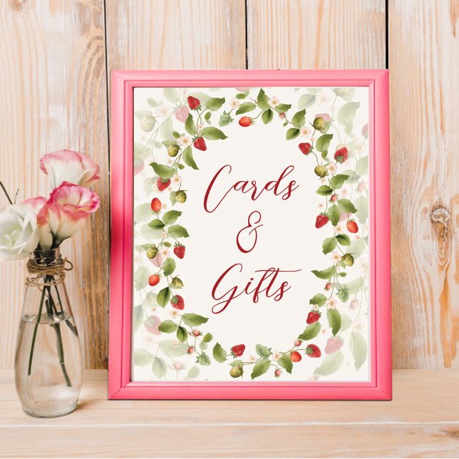 POSTER WILD STRAWBERRY SWEET BABY SHOWER (Criador carregado)