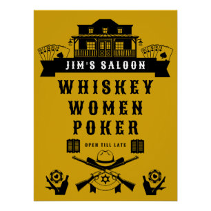 Pôster Wild West Americana Poker